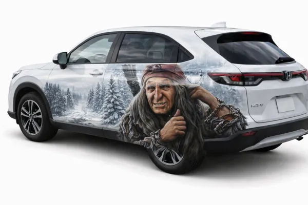 Autobeschriftung Honda HR V mit Indianer Grafik